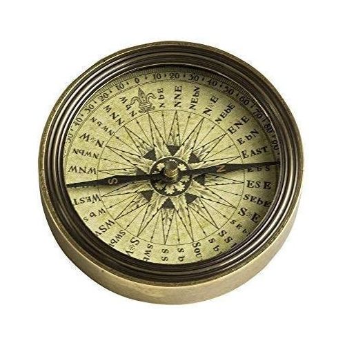  [아마존베스트]-Service-Informationen Antique Baroque Table Compass, Liquid Compass, Brass patinised