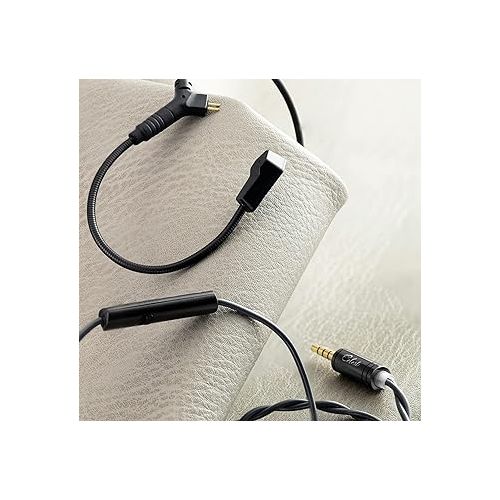 Linsoul KINERA Celest RUYI Microphone Cable 3.5mm Aux Mic Cable, Volume Control, Compatible with 2pin 0.78mm IEMs for Audiophile Studio Musician Mobile Phone Game Live Streaming (0.78mm 2pin, Black)