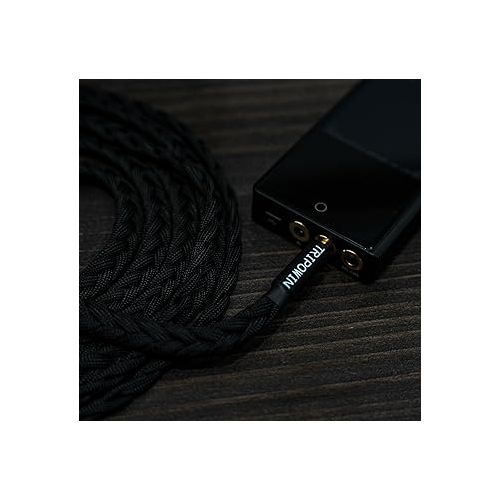  Linsoul Tripowin GranVia Upgraded OFC Headphone Replacement Cable, Dual 3.5mm Connector to 3.5mm Stereo Headphone Cable,for HE4XX/HE-400i/HE400se/ HarmonicDyne Zeus/Goldplanar/Focal ELEGIA(6.56ft)