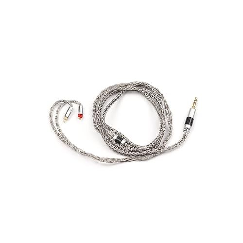  Linsoul Tripowin Zonie 16 Core Silver Plated IEM Cable, SPC Earphone Cable, for BL03 TRN V90 V80 AS10 ZS10 ZS6 ES4 ZST ZSR IEMs (2pin-0.78mm, 3.5mm, Grey)