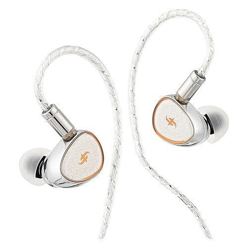  Linsoul SIMGOT EA1000 Fermat 10mm Dynamic Driver in Ear Monitor, HiFi in Ear Earphone IEM, Wired Gaming Earbud, with Silver-Plated OFC Cable for Musician Audiophile