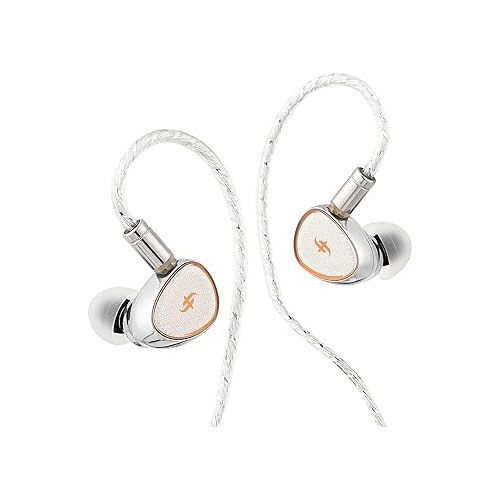  Linsoul SIMGOT EA1000 Fermat 10mm Dynamic Driver in Ear Monitor, HiFi in Ear Earphone IEM, Wired Gaming Earbud, with Silver-Plated OFC Cable for Musician Audiophile