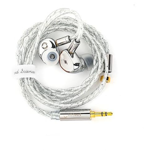  Linsoul SIMGOT EA1000 Fermat 10mm Dynamic Driver in Ear Monitor, HiFi in Ear Earphone IEM, Wired Gaming Earbud, with Silver-Plated OFC Cable for Musician Audiophile