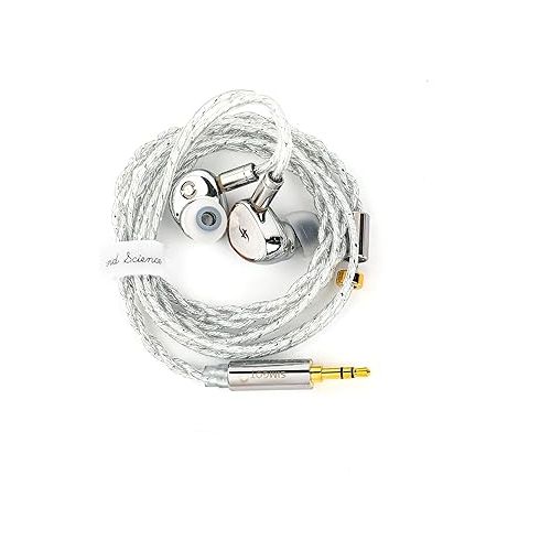 Linsoul SIMGOT EA1000 Fermat 10mm Dynamic Driver in Ear Monitor, HiFi in Ear Earphone IEM, Wired Gaming Earbud, with Silver-plated OFC Cable for Musician Audiophile