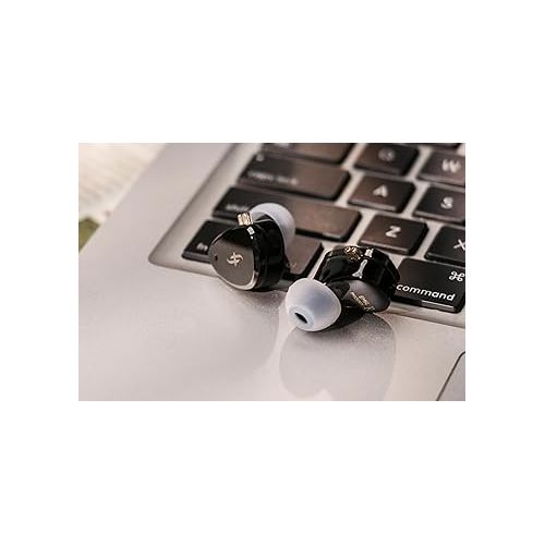  Linsoul SIMGOT EM6L 1DD + 4BA Hybrid Driver in-Ear Monitor, Gaming Earbud, HiFi IEM Earphone with 3D-Printed Resin Housing, Detachable OFC Silver-Plated Cable for Musician Audiophile