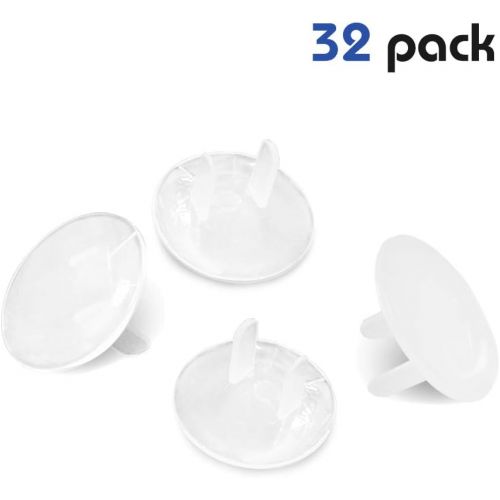  [아마존베스트]Lintelek Outlet Plug Covers 32-Packs, Baby Safety Plug Covers, ChildProof Ultra Clear Electirc Plug Protectors