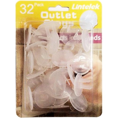  [아마존베스트]Lintelek Outlet Plug Covers 32-Packs, Baby Safety Plug Covers, ChildProof Ultra Clear Electirc Plug Protectors