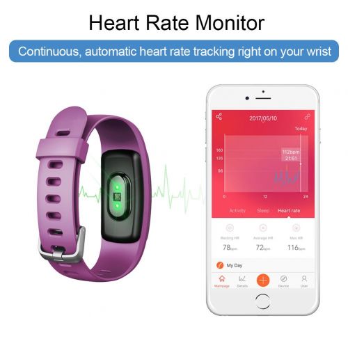  Lintelek Fitness Tracker, 107Plus Heart Rate Monitor Activity Tracker, Stopwatch, Relax，14 Sports Modes，IP67 Waterproof Pedometer Wristband for Kids, Women, Men