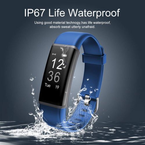 Lintelek Fitness Tracker, Heart Rate Monitor Activity Tracker Sleep Monitor, Measuring Calories Step Counter IP67 Waterproof Smart Watch Wearable Device for Men Women Kid Android i