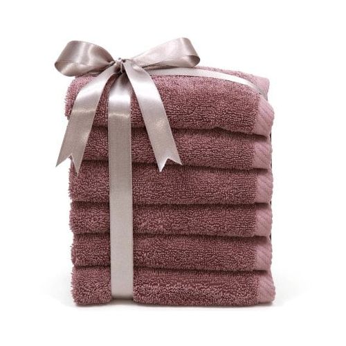  Linum Home Textiles Luxury Hotel & Spa 100% Turkish Cotton Soft Twist Washcloths - Set of 6