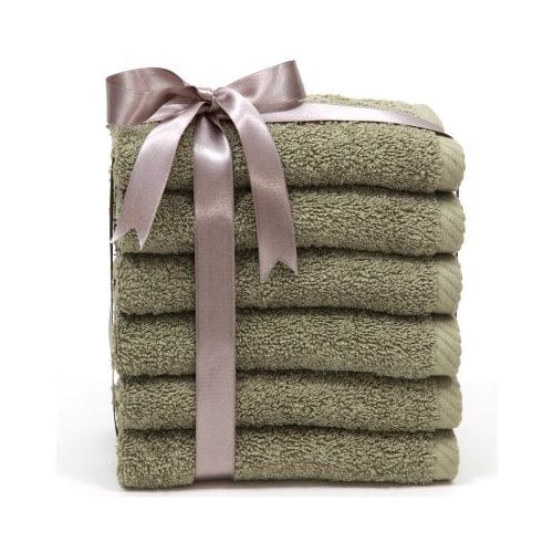  Linum Home Textiles Luxury Hotel & Spa 100% Turkish Cotton Soft Twist Washcloths - Set of 6