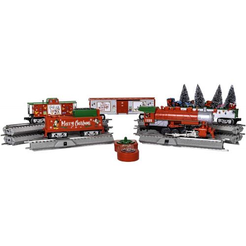  Lionel Disney Christmas LionChief 0 8 0 Set with Bluetooth Capability, Electric O Gauge Model Train Set with Remote