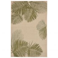 Liora Manne TERR8179266 Terrace Casual Botanical Tropical Palm Leaves Indoor/Outdoor Area Rug 23 X 76 Green and Ivory