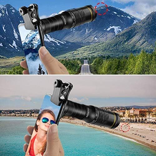  [아마존베스트]-Service-Informationen 4K 10-300 x 40 mm Super Telephoto Zoom Monocular Telescope for Mobile Phone, Telescope for Children and Beginners, Selfie Ring Light with Tripod Stand, Monocular Telescope for Clim