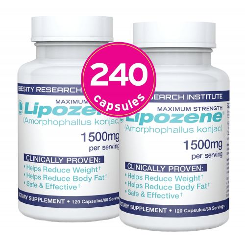  Lipozene MEGA Bottle - 120 Capsules - Largest Size Available - Appetite Suppressant and Control