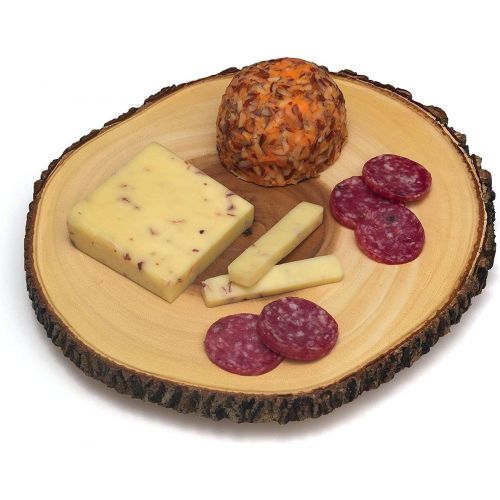  Lipper International Acacia Tree Bark Footed Server for Cheese, Crackers, and Hors Doeuvres, Large