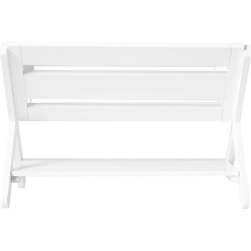  Lipper International Kids Book Caddy with Shelf, White