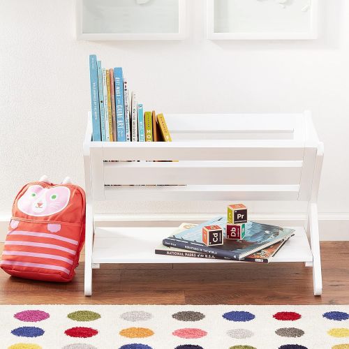  Lipper International Kids Book Caddy with Shelf, White