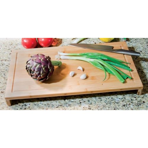  Lipper International 8831 Bamboo Wood Over-The-Sink/Stove Kitchen Cutting and Serving Board, Large, 20-1/2 x 11-1/2 x 2: Cutting Board Wood: Kitchen & Dining