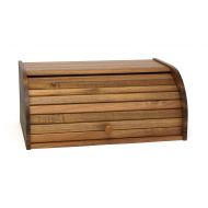 Lipper International 1146 Acacia Wood Rolltop Bread Box, 16 x 10-3/4 x 7