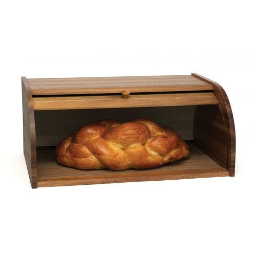  Lipper International 1146 Acacia Wood Rolltop Bread Box, 16 x 10-3/4 x 7
