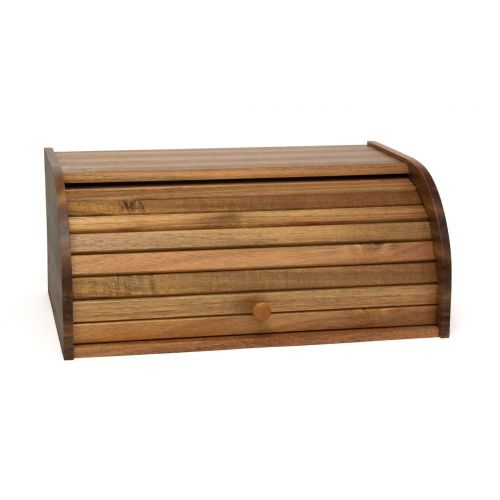  Lipper International 1146 Acacia Wood Rolltop Bread Box, 16 x 10-3/4 x 7