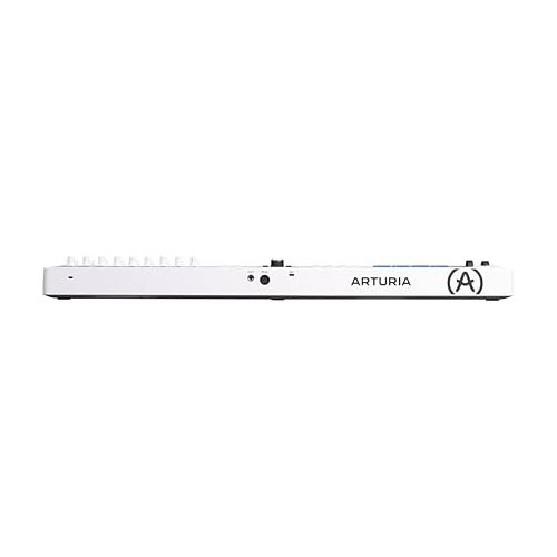  Arturia KeyLab Essential 49 mk3 MIDI Controller White Bundle w/Pig Hog MIDI Cable, USB Cable & Liquid Audio Polishing Cloth