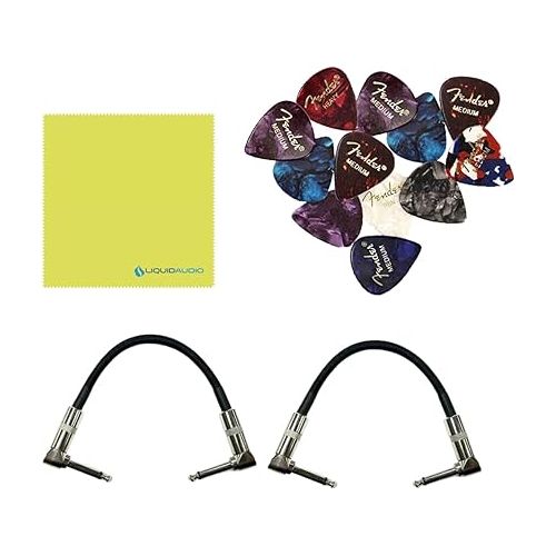  EarthQuaker Devices Astral Destiny™ An Octal Octave Reverberation Odyssey Bundle w/2x Strukture S6P48 Woven Right Angle Patch Cables, 12x Guitar Picks and Liquid Audio Polishing Cloth