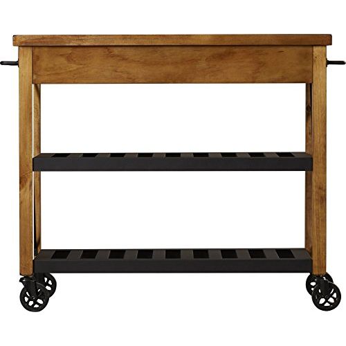  Liquid Pack Solutions Vintage and Stylish Kitchen Cart Made of Sturdy Wood Construction With 2 Lower Shelves and 2 Drawers For You To Be Comfortable at Your Kitchen