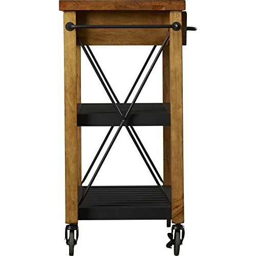  Liquid Pack Solutions Vintage and Stylish Kitchen Cart Made of Sturdy Wood Construction With 2 Lower Shelves and 2 Drawers For You To Be Comfortable at Your Kitchen