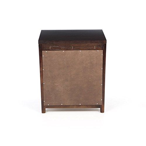  Liquid Pack Solutions This Nightstand is Made of Solid Wood in Espresso Color With One Drawer and Open Lower Shelf Area For More Storage