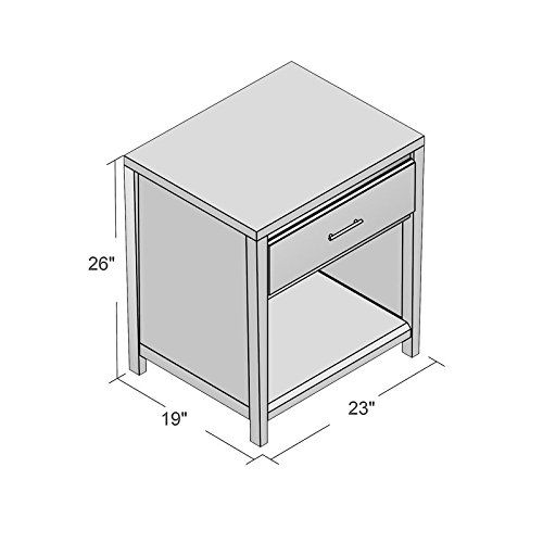  Liquid Pack Solutions This Nightstand is Made of Solid Wood in Espresso Color With One Drawer and Open Lower Shelf Area For More Storage