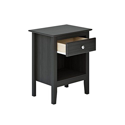  Liquid Pack Solutions Charm and Worm Feeling In Your Bedroom With This 1 Drawer Nightstand with Lower Shelf For Storage Made of Solid Pine Wood in Espresso Finish