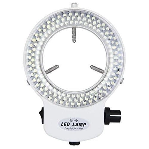  [아마존베스트]Liseng 144LEDs Ring Light for Microscope Microscope Lamp Light 6000K 0-100% Adjustable White