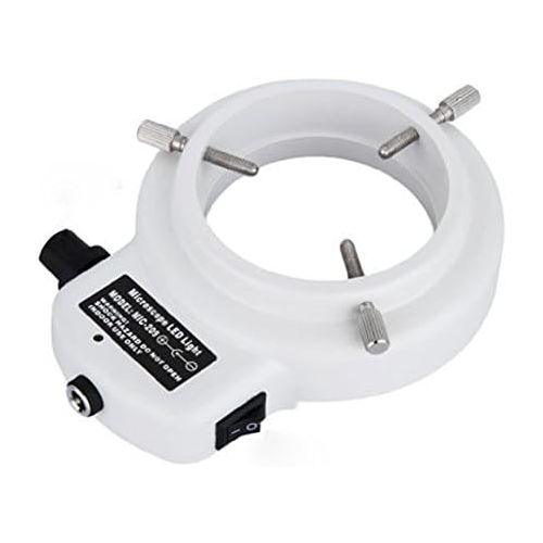  [아마존베스트]Liseng 144LEDs Ring Light for Microscope Microscope Lamp Light 6000K 0-100% Adjustable White