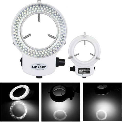  [아마존베스트]Liseng 144LEDs Ring Light for Microscope Microscope Lamp Light 6000K 0-100% Adjustable White