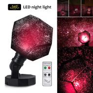 Lisnec Star Lighting Lamp, 3 Colors Beads Romantic Constellation Lamp Relaxing 360 Degree Mood Light Sleeping Aid Ceiling Projector Sleep Night Light Lamp with USB Cables