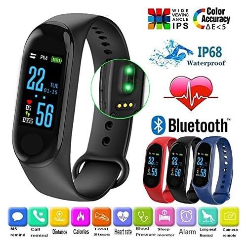  Lispeed Fitness Armband,Wasserdicht IP68 Fitness Trackers Farbbildschirm Aktivitatstracker Fitness Uhr Smartwatch,Pulsuhren,Schrittzahler fuer Damen Herren Anruf SMS Beachten fuer iPhone And