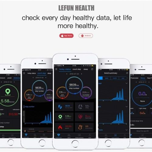  Lispeed Fitness Armband,Wasserdicht IP68 Fitness Trackers Farbbildschirm Aktivitatstracker Fitness Uhr Smartwatch,Pulsuhren,Schrittzahler fuer Damen Herren Anruf SMS Beachten fuer iPhone And