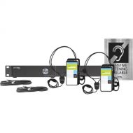 Listen Technologies LWS-10-A1-D Listen EVERYWHERE 2 Channel Wi-Fi Assistive Listening System with Two Receivers and Dante