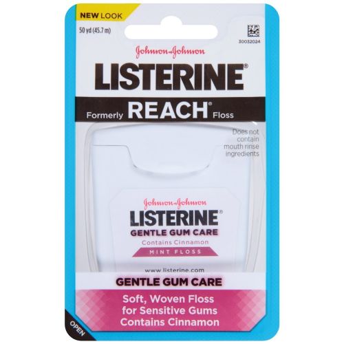  Listerine Gentle Gum Care Woven Floss, Mint with Cinnamon, 6 Count