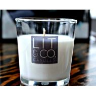 LitandCo Rosemary Mint Natural Soy Candle in Glass Tumbler 8oz Candle Spa Candle Relaxation Candle Aromatherapy Soy Candle