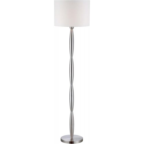 Lite Source Ls-82336 Cira Floor Lamp, 14 x 14 x 56, Polished SteelOff-White