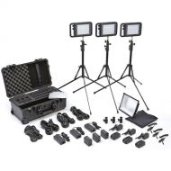 Litepanels Lykos+ Bi-Color LED Flight Kit with Batteries (US Power Cables)