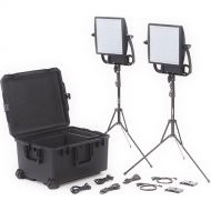 Litepanels Astra 3X Traveler Bi-Color Duo 2-Light Kit with Gold Mount Battery Brackets