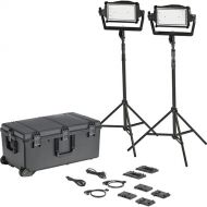 Litepanels Astra IP Half Traveler Duo Kit with Gold and V-Mount Plates (2 Lights)