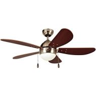 Litex E-PB42SN5C PRESCOTT 42-Inch Satin Nickel Ceiling Fan