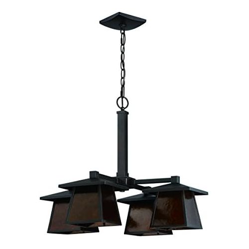  Litex CH36-4LBZ 4 Light Modern Chandelier Pendant Ceiling Light Fixture, 24.13 x 24.13 x 19.88