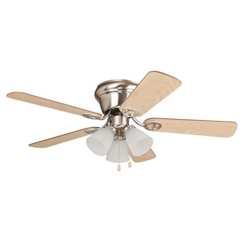  Litex WC42BNK5C3F Wyman Collection 42-Inch Ceiling Fan with Five Reversible AshWalnut Blades and Three Light Kit with Frosted Glass