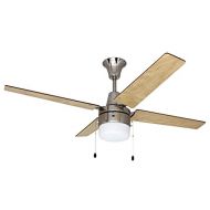 Litex E-UBW48BC4C1 Wakefield Collection 48-Inch Ceiling Fan with Five Reversible AshWenge Wood Blades and Single Light Kit with frosted Glass